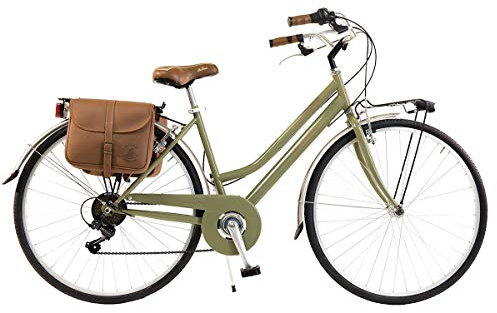Via Veneto by Canellini Damen-Citybike im Vintage-Stil, aus Stahl, grün