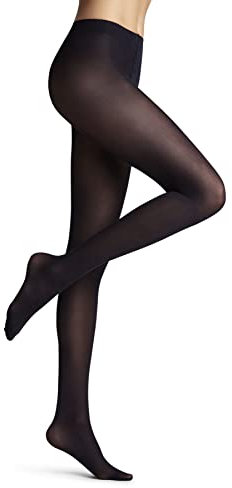 FALKE Damen Strumpfhose Matt Deluxe 30 DEN W Ti transparent einfarbig 1 Stück, Blau Marine 6179, L