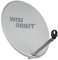 WISI Orbit Line Satelliten Offset-Antenne OA36G in Lichtgrau – 60cm Reflektor mit 40mm LNB-Halterung, Feedarm und Mastschellen – Komplette Sat Antenne mit Montagezubehör