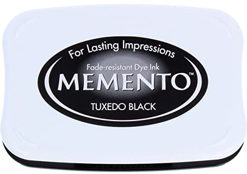Tsukineko Tuxedo Black Memento Full Size Dye Inkpad ME-000-900, 9.8 x 6.8 x 1.8 cm