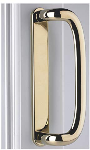 Mila Inline Patio Door Handle Pair 109mm Screw Fix Gold Blank