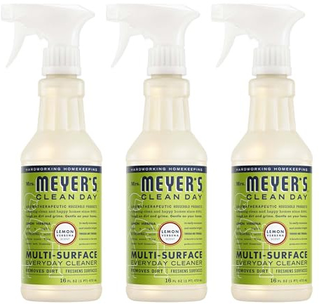MRS. MEYER'S CLEAN DAY All-Purpose Cleaner Spray, Cruelty Free Formula, Lemon Verbena, 16 fl. oz - Pack of 3