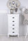 Kommode Landhausstil Weiss Schubladenschrank Vintage Schrank 102x51x30 cm LHM31 Palazzo Exklusiv