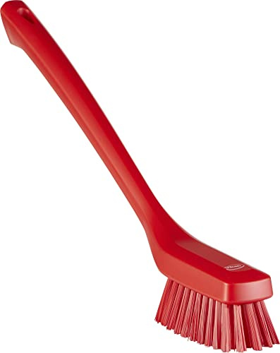 Vikan 41854 Narrow Long Handle Brush, Polypropylene Block, Red, One Size