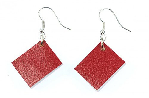 Miniblings Buch Ohrringe Hänger Bücher Buchohrringe Leseratte Seiten Book rot - Handmade Modeschmuck I Ohrhänger Ohrschmuck versilbert
