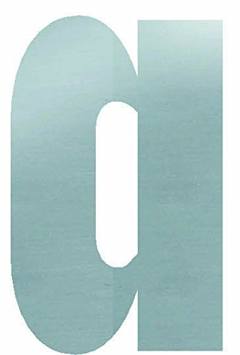 Alpertec 35150121K1 Kleinbuchstabe a Edelstahl satiniert Höhe: 160 mm inkl. Schrauben und Dübeln