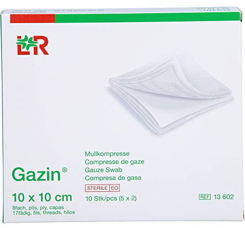 GAZIN Kompressen 10x10cm 8fach steril, 5X2 St