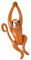 W WIDMANN MILANO Party Fashion 2467Y - Aufblasbarer Affe, ca. 90 cm, Dschungel, Partydeko, Fasching, Karneval, Mottoparty