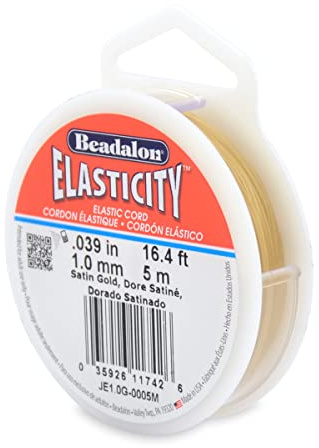 Beadalon 1.0 mm 5 m Elastcity, Satin Gold