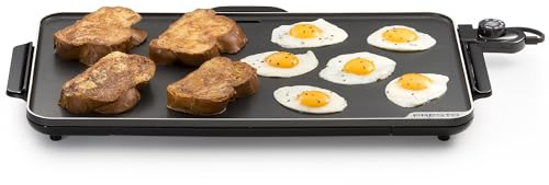 Presto 07072 22-Inch Extra Large Griddle, 22x 13, Low Profile Design, Ceramic Nonstick, Black