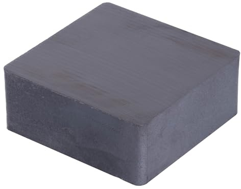 C8 Grade 3 Ferrite Magnet for DIY, Engineering and Manufacturing Applications - 50mm x 50mm x 20mm thick - 6.8kg Pull