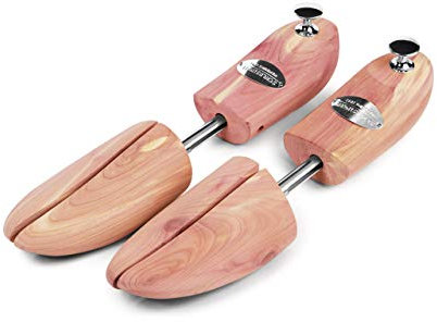 Schlesinger - Premium Schuhspanner aus edlem Zedernholz für Herrenschuhe und Sneaker. Modell König. Größe 47/48. Silber Knauf.