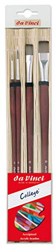 da Vinci College Set of 4 Brushes for Acrylic and Oil Painting