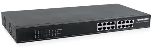 Intellinet 16-Port Gigabit Ethernet PoE+ Switch, 220W Power Budget, 32 Gbps