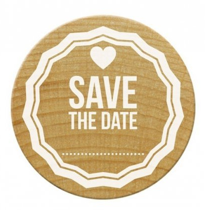 Woodies Stempel Save The Datum, Holz, 3,4 x 3,4 x 3,5 cm