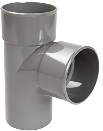 NICOLL COV50171 Culotte et embranchement Simple Male-Femelle à 87°30-PVC Gris-Ø 100 mm-BT18