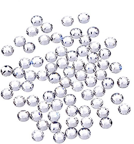 eBoot 1440 Stück DIY Kristall Rhinestone Strasssteine Flache Rückseite runde Diamante Gems 4mm, Nicht Selbstklebend
