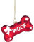 BUTLERS Weihnachtsbaumkugel WOOF Knochen Christbaumschmuck Glas Rot -Hang ON- Weihnachten Baumkugeln Hundeknochen Figur Anhänger | Tannenbaum Deko & Weihnachtsdeko
