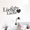 WANDKINGS Wandtattoo Lebe Liebe Lache (mit Herz) 50 x 25 cm weiß - erhältlich in 33 Farben