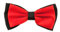 Oblique Unique Fliege Schleife - Größe verstellbar (Schwarz-Rot)