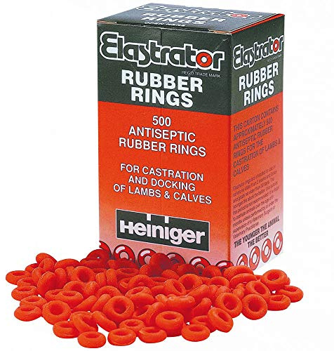 UKAL 102150500 - Sheep - Castration - Elastrator Rubber Ring - Box of 500