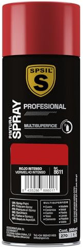 BOTE SPRAY PINTURA COLOR ROJO INTENSO 200 ML. 8611