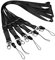 5 Pack de Strap Lanière/Laniere Tour de Cou Attache avec Boucle Détachable pour Téléphones Mobiles, IPod, USB Flash Drives,Carte D'identité (Noir)