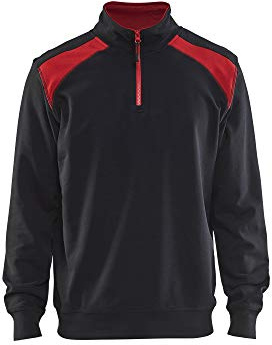 Blakläder Sweater mit 1/2-Reißverschluss Größe, 1 Stück, XL, schwarz/rot, 335311589956XL