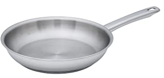 Riess Cristal Pfanne, rund, ohne Deckel, Durchmesser 20 cm, Edelstahl, ptfe-frei, Bratpfanne, Röstpfanne