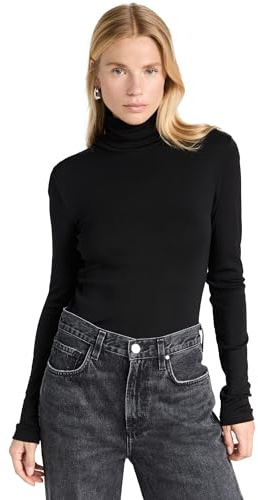 Splendid Women's Classic Turtleneck, Black, S