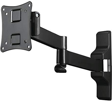 Hama Support Mural TV Ultraslim Orientable (pour Diagonale d'écran de 25 à 66cm (10 et 26), pour Un Maximum de 25 kg, VESA jusqu'à 100 x 100, 5 étoiles) Noir