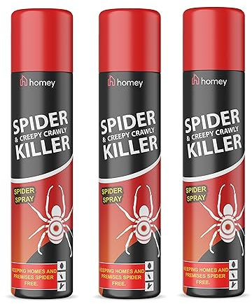 3 x Spider & Creepy Crawly Insect Killer Spider Spray No More Spiders 200ml
