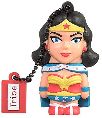 Tribe - Chiavetta USB 16 GB Wonder Woman - Memoria Flash Drive 2.0, Personaggio Originale DC Comics, Pennetta USB Compatibile con Windows, Linux e Mac
