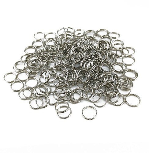 yueton 200 Stück vernickelt Split Ring 10mm