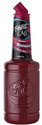 Finest Call Raspberry Puree | 1 Litre | Real Fruit | Cocktail Ingredient | Pacific Northwest raspberries, real fruit puree, easy pour, bar essential, premium ingredients, cocktails, drinks, desserts