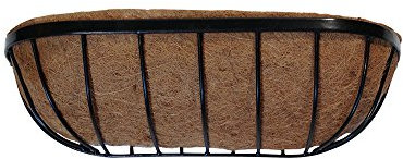Garden Pride Trough Planter/Manger Planter - Made of plastic coated solid steel, pre-lined with coco liner. Wall mounted planter (24 inches long (61cm))