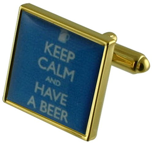 Select Gifts Bier-Trinken gold Manschettenknöpfe Wählen Sie Geschenke Beutel