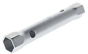 GEDORE Llave de tubo, 20 + 22 mm, Hexagonal, Longitud 165 mm, Herramienta para tuercas de automóviles, 26 R 20x22, Acero cromado
