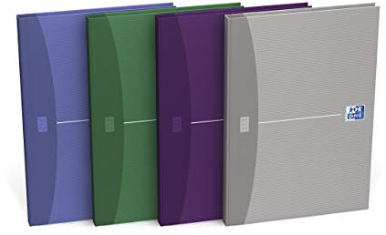 Oxford Essentials 100103072 gebundenes Notizbuch A5 Liniert 192 Seiten Hardcover 5er Pack 4 Farblich Sortiert 90g Geschäftsbuch Tagebuch Journal