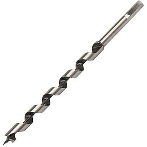 12mm x 235mm Long Hardened Steel Auger Drill Bit - Hex Shank/Shaft Woodwork Timber - Loops