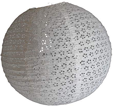 AAF Nommel ®, 260, Lampion 1 Stk. Papier weiss japanisch rund gelöchert. Durchmesser 40 cm