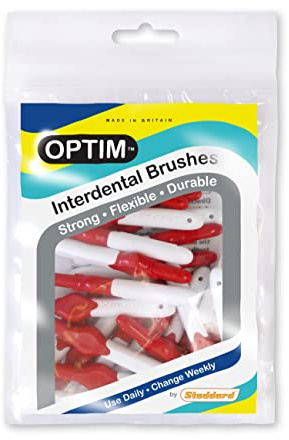 Stoddard Icon Bürsten für die Zahnzwischenräume, 25 Stück, Vorteilspack, mit ausziehbaren Griffen, in 4 Größen und Farben erhältlich Bürsten zur Reinigung der Zahnzwischenräume; zur Entfernung von Zahnbelag, Zahnstein; für die Mundhygiene