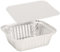 Alu-Behälter mit Deckel 470 ml 100 Aluschalen mit Deckel - der-verpackungs-profi.de - Rechteckig - 148 x 123 x 40 mm