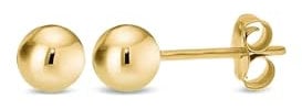 KEZEF Rund-Ohrstecker 3-9 mm | 585er Gold-Filled | Medizinische Ohrstecker für Damen, Herren & Mädchen | Trendiger Schmuck