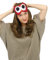 Leschi SCHLAFMASKE lichtdicht für erholsamen Schlaf/Augenmaske mit Kühlkissen/Schlafbrille kühlend und wärmend, aus Baumwolle/Reisegeschenk für Frauen, Kinder, Mädchen/Eule Stella, rot
