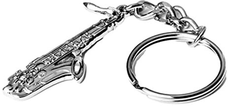 Libero Designs Saxophon-Schlüsselanhänger – entworfen von Musikern für Musiker, Silber