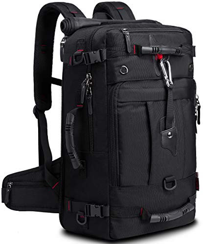 KAKA Wanderrucksäcke Reiserucksack Outdoor Sporttasche Damen Herren 40L Schultertasche Handtasche Rucksack für Trekking Radsport Reisen Wandern Camping Schwarz