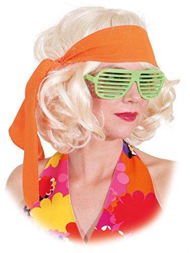 Amakando 70er Jahre Stirnband 60er Jahre Haar Band orange Flower Power Kopfband Hippie Haarband Karnevalskostüme Accessoires Mottoparty Kopfschmuck Peace Haarschmuck Fasching
