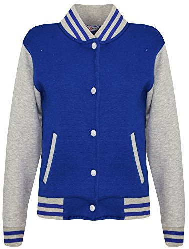 A2Z 4 Kids Girls Boys Varsity Jacket Baseball Coat Age 2-13 Years | Baseball Style Coat With Ribbed Cuffs, Button Fastening & Side Pockets