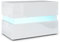 Vladon Nachttisch Flow, Made in Germany, Nachttischschrank mit Schublade Weiß Hochglanz/Weiß Hochglanz, inkl. LED-Beleuchtung (60 x 45 x 39 cm)